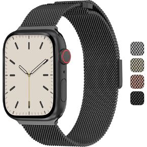 سوار ساعة Apple مغناطيسي شبكي من SWITCHEASY - لساعة Apple Series 10، 9، Ultra، 8، SE، 7، حلقة ميلانو لـ 49 مم 46 مم 45 مم 44 مم 42 مم iWatch للنساء