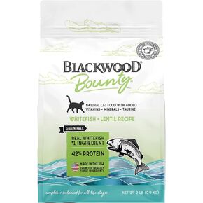 Blackwood Bounty Grain Free Cat Food, Whitefish and Lentil Recipe, 4.5 lb. Bag