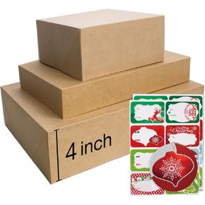 party funny 18 White Medium Gift Wrap Boxes Bulk with Lids and 80 Count Foil Christmas Tag Stickers for wrapping Clothes (Tshirt, hat, gloves and scarf) and Xmas Holiday Present