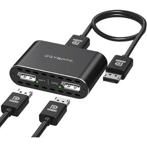 4K120Hz Displayport USB C Docking Station Dual Monitor for Laptop & Desktop (13-in-1) 2 Monitors 2 Computers with USB-A*2+USB-C*1 10Gbps, USB 3.0 * 2 5Gbps USB Hub & SD/MicroSD Card Slot