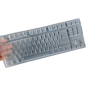 Silicone Keyboard Skin Cover Compatible for Razer BlackWidow V3 Tenkeyless TKL Mechanical Gaming Keyboard & Razer Huntsman V2 TKL Tenkeyless Gaming Keyboard (Clear)