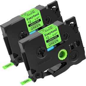 TZe-B31 Label Tape Compatible with Brother P-Touch TZeB31 TZ B31 Black on Orange Fluorescent Laminated 12mm 0.47 inch x 16.4 feet for PTH110 PTD210 PTD600 PT-P710BT PTD400AD PT-D450 2 Pack