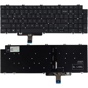Replacement Keyboard Compatible with Dell Latitude 5520 5521 Precision 3560 3561 with Backlit