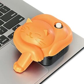 Laptop Touchpad Jiggler - Doesn't Work on DeII - Keeps Active Laptop Trackpads - Undetectable - Cordless Mouse Jiggler - Mechanical Mouse Mover - 6 Months on AA Battery - ON/Off Switch (Gray Cat)