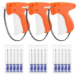 3 Pieces Clothes Tagging Applicator Garment Tag Attacher Label Tagging Machine with 15 Pieces Steel Needles for Boutique Store Consignment Garage Yard Sale, Fine Tagging Applications