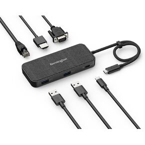 Kensington SD1500 USB-C Mobile Docking Station with HDMI/VGA, USB 3.0 & Gigabit Ethernet (K33969WW)