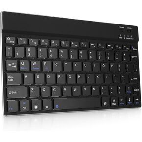 BoxWave Keyboard Compatible with Dell Venue 10 Pro - SlimKeys Bluetooth Keyboard, Portable Keyboard with Integrated Commands - Jet Black