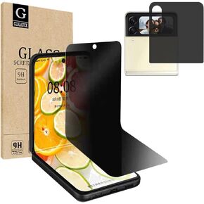 [2 Pack] Privacy Screen Protector for Samsung Galaxy Z Flip 3 5G, 1 PCS Outside + 1PCS Inner Screen Anti-Spy Screen Protector Soft Anti-Peeping Film Anti-Scratch Bubble-Free
