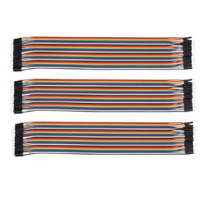 120pcs Breadboard Jumper Wires 30cm 40pin Male to Female Multicolored Connection Wire Ribbon Cables for Arduino Raspberry pi Electronic Breadboard