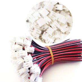 100pcs 15cm Long JST XH2.54-2P 2.54mm Pitch 2 Pin Connectors Kit Cable Plug Header Expansion Wire