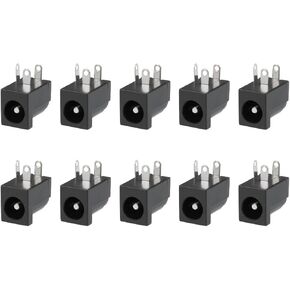 uxcell 10pcs 5.5x2.1mm 3P DC Power Jack PCB Mount Female Socket Connector