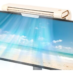 Avoeco Computer Monitor Fan, Office Fan, Space Saving, 3 Speeds, Screen Clip on Fan, for Cooling, Small Fan with USB Powered, Desk Fan, Bladeless Fan，Monitor Fan Bar, for Office, Home, Gaming,