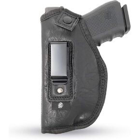 IWB Gun Holster by PH - Concealed Carry Soft Material - Soft Interior - Fits Glock 17 19 23 25 32 38 - Sig Sauer P320 - Springfield XDS 4" - Springfield XDE and Similar (Large)