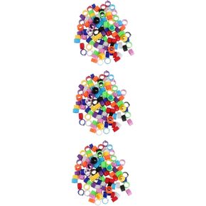 GANAZONO 100 Pcs Cockatiel Leg Band 6mm anillos para Canarios 3mm Stacking Toy Birds Toys Parrot Toys Bird Toy Toys for Birds Number Tags Bird Identification Rings chew Parrot cage