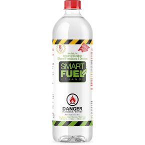 SMART FUEL Ethanol Fuel 12 Liter - Indoor & Outdoor Fireplace Fuel - Fuel for Fireplaces, Burners & Alcohol Spirit Burners. Denatured Alcohol