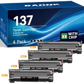 Compatible Toner Cartridge Replacement for Canon 137 Black Toner Cartridge CRG137 Compatible for ImageClass D570 MF232w MF242dw MF220 MF236n MF240 MF216n MF244dw MF212w MF232w (Black, 4-Pack)
