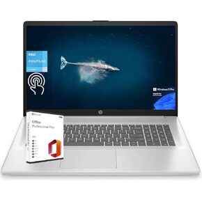 HP Laptop for Students and Business, 17.3" HD+ Touchscreen, Intel Pentium Silver N5030, 32GB RAM, 1TB SSD, Intel UHD Graphics 605, Wi-Fi, Windows 11 Pro, with Microsoft Office Lifetime License