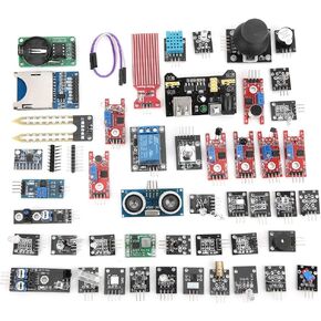 45pcs/set Sensor Modules Kit Electronic Starter Kit DIY Updated Development Sensor Board Set for Beginners
