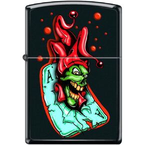 Zippo Lighter- Ace of Spades King Queen Card Game Designs Windproof Lighter (Joker Ace #Z6016)