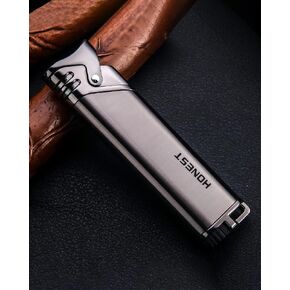 ولاعات قابلة للنفخ مقاومة للرياح WDMART-US - ولاعات غاز البيوتان المعدنية - ولاعات حقن مباشر توربو - صغيرة ومحمولة - تناسب علبة السجائر • مناسبة للأنشطة الخارجية (أسود) in Kuwait