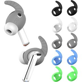 [5 Pairs] Ear Hooks Covers for Samsung Galaxy Buds 3 Pro, Sport Ear Tips Covers Silicone Anti-Slip Anti Scratches Galaxy Buds Pro 3 Earbuds Accessories (Black, White, Gray, Golw Blue,Glow Green)