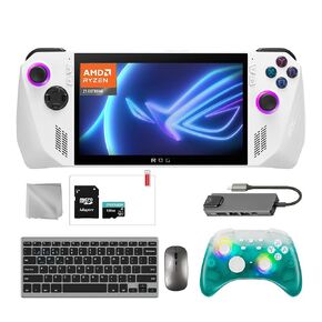 ASUS ROG Ally 2TB SSD Gaming Handheld 7-inch Touchscreen 120Hz FHD 1080p AMD Ryzen Z1 Extreme Processor, Zero-Kirin Wireless Pro Controller, Hub, 128GB MicroSD, Keyboard & Mouse, 8 in 1 Bundle