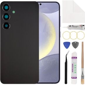 Duotipa New Rear Back Glass Replacement for Galaxy S24 Plus Galaxy S24+,Rear Back Cover Glass Replacement for SM-S926B with Technical Repair Tools Kit-Black.