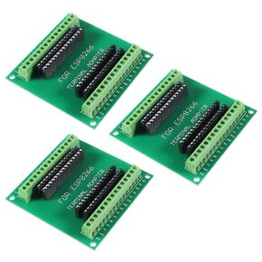 5Pcs ESP8266 Breakout Board GPIO 1 into 2 Terminal Screw Board Compatible with ESP8266 ESP-12E Block PCB Microcontroller Development Board