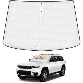 5-Layer Windshield Sun Shade Custom Fit for Kia Telluride 2020-2023 2024 Accessories Foldable Car Front Window Sunshade Sun Visor Protector