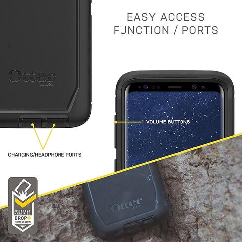 OtterBox Samsung Galaxy S8 (Only, Not The Galaxy S8+) Defender Series Case - Black, Rugged & Durable, with Port Protection, Includes Holster Clip Kickstand in Saudi Arabia