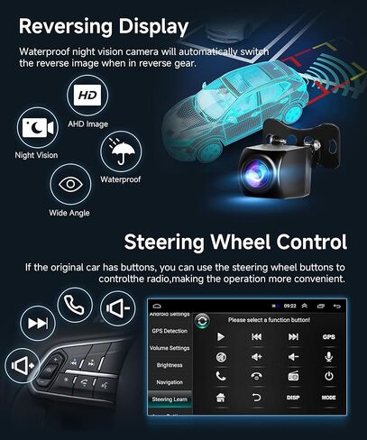 2G+64G Android Car Stereo Radio for Honda Civic 2012-2015 Wireless Carplay Android Auto, Rimoody 9 Inch Touch Screen GPS WiFi Mirror Link Bluetooth FM/RDS EQ SWC AHD Backup Camera in Saudi Arabia