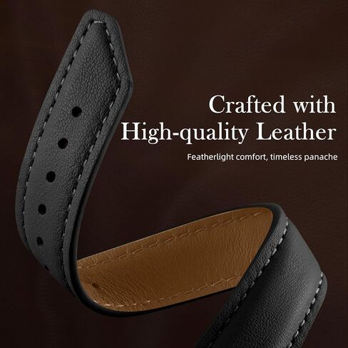 Genuine Leather Slim Watch Band Compatible with Samsung Galaxy Watch 6 5 4 40mm 44mm for Women, Galaxy 5 Pro 45mm Bands, Classic 6 4 Wristband 47mm 43mm 46mm 42mm, 20mm Band with Bling Diamond in Saudi Arabia