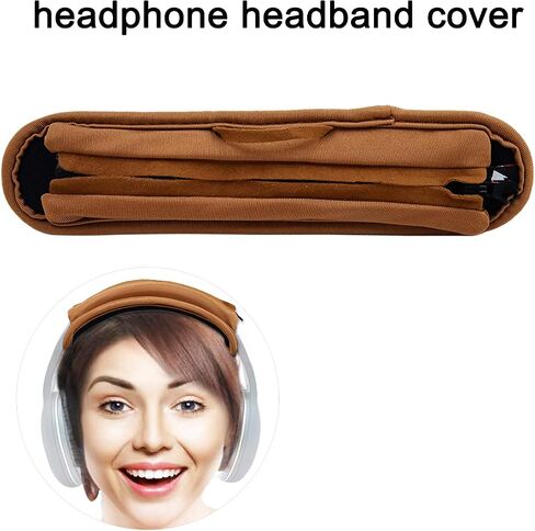 Brown 35-45mm Headphone Headband Pad with Hanger for Skullcandy,Parrot Zik, Bose, AKG, Sennheiser, Sony, Beats, Audio-Technica Replacement Headband Cover/Comfort Cushion/Top Pad Protector in Saudi Arabia