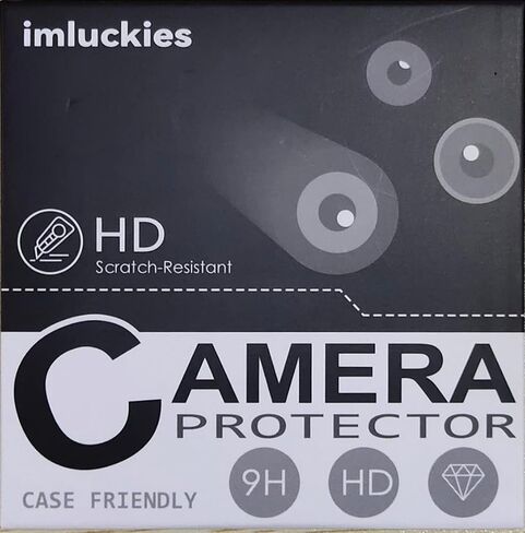imluckies Compatible with iPhone 14/14 Plus & iPhone 15/15 Plus Camera Lens Protector Bling, 9H Tempered Glass Lens Screen Protection Cover Premium Aluminum Alloy Individual Glitter Ring, Colorful in Saudi Arabia