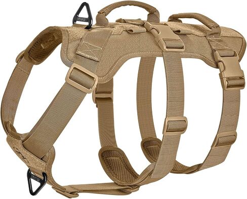 OneTigris Escape Proof Dog Harness, No Pull Dog Harness with Handles, Tactical Multi-Use Support Dog Harness for Large Dogs Everyday Wear Walking Hiking Training in Kuwait