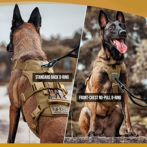 OneTigris Escape Proof Dog Harness, No Pull Dog Harness with Handles, Tactical Multi-Use Support Dog Harness for Large Dogs Everyday Wear Walking Hiking Training in Kuwait