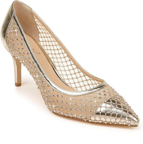 Jewel Badgley Mischka Floria Stone Mesh Pointed Toe Pump in Saudi Arabia