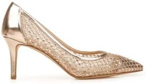 Jewel Badgley Mischka Floria Stone Mesh Pointed Toe Pump in Saudi Arabia