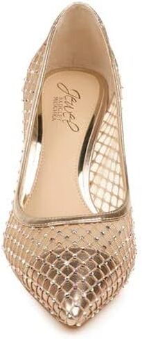 Jewel Badgley Mischka Floria Stone Mesh Pointed Toe Pump in Saudi Arabia