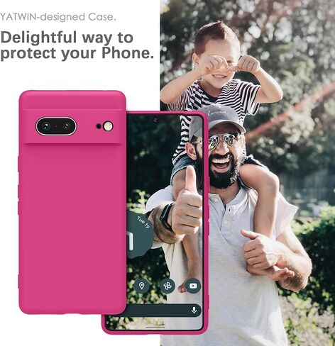 حافظة YATWIN من السيليكون لهاتف Google Pixel 8، غطاء هاتف ناعم الملمس ومقاوم للصدمات لهاتف Google Pixel 8 - أخضر داكن in Saudi Arabia