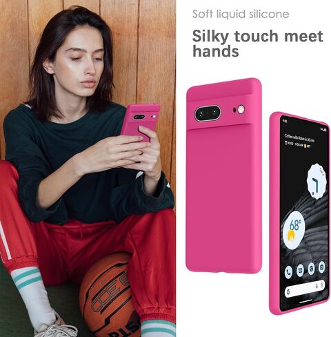 حافظة YATWIN من السيليكون لهاتف Google Pixel 8، غطاء هاتف ناعم الملمس ومقاوم للصدمات لهاتف Google Pixel 8 - أخضر داكن in Saudi Arabia