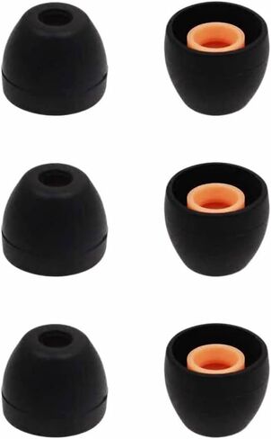 WF-1000XM4 Replacement Eartips Earbuds, 3 Pairs Ear Tips Gel Buds Small Size Flexible Soft Silicone Rubber Skin Accessories Compatible with So ny WF-1000XM4 - Black Small in Saudi Arabia