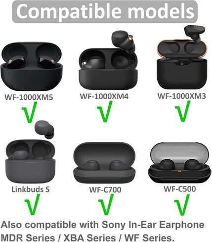 WF-1000XM4 Replacement Eartips Earbuds, 3 Pairs Ear Tips Gel Buds Small Size Flexible Soft Silicone Rubber Skin Accessories Compatible with So ny WF-1000XM4 - Black Small in Saudi Arabia