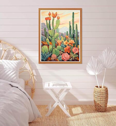Bimkole Paint by Number for Adults, Flower DIY Oil Painting Kit on Canvas with Paintbrushes and Acrylic Pigment, Perfect for Paint by Numbers for Adults Beginner, for Home Wall Decor16x20 Inch in Saudi Arabia