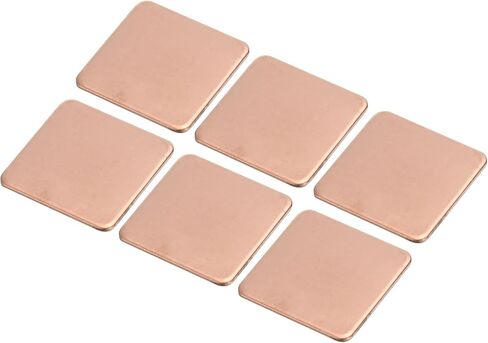 MECCANIXITY Heatsink Copper Pad Shim 20mm x 20mm x 0.8mm Thermal Conductive Heat Sink for Electronic Chip Cooling Pack of 6 in Saudi Arabia