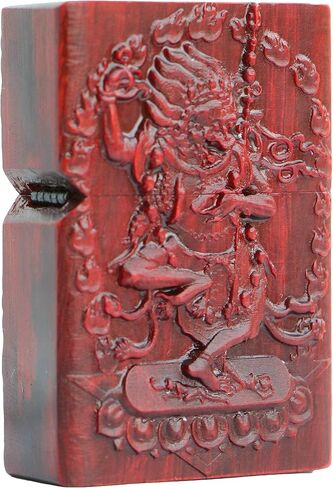 Natural Huanghuali Wood Rosewood Carving Lighter Shell Box for Zippo Module/Zodiac Protector Deity (1000 Arms Avalokiteshvara of Goddess) in Saudi Arabia