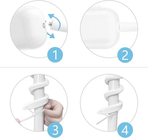 حامل ملتوي قابل للتعديل لكاميرا Wyz Battery Cam Pro وWyz الشمسية، للاستخدام الداخلي والخارجي بدون مثقاب (أبيض، عبوة واحدة) in Kuwait