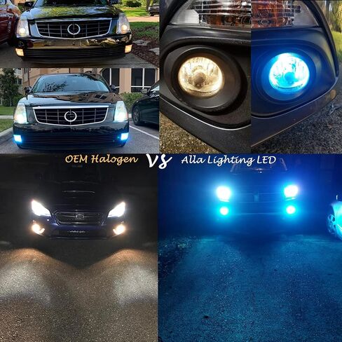 مصابيح الضباب Alla Lighting 3800lm 9145 9140 H10 LED 9155 PY20D Base، 3000K Amber Yellow Xtreme Super Bright ETI 56-SMD استبدال in Kuwait