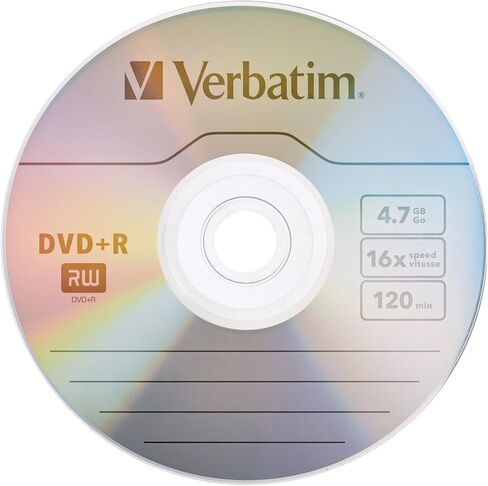 Verbatim 95038 DVD+R 4.7GB 16x AZO قرص وسائط قابل للتسجيل - 20 قرص حافظة رفيعة، فضي in Kuwait
