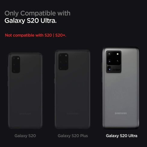 Spigen Liquid Air Armor مصمم لهاتف Samsung Galaxy S20 Ultra Case/Galaxy S20 Ultra 5G Case (2020) - أسود مطفي in Saudi Arabia